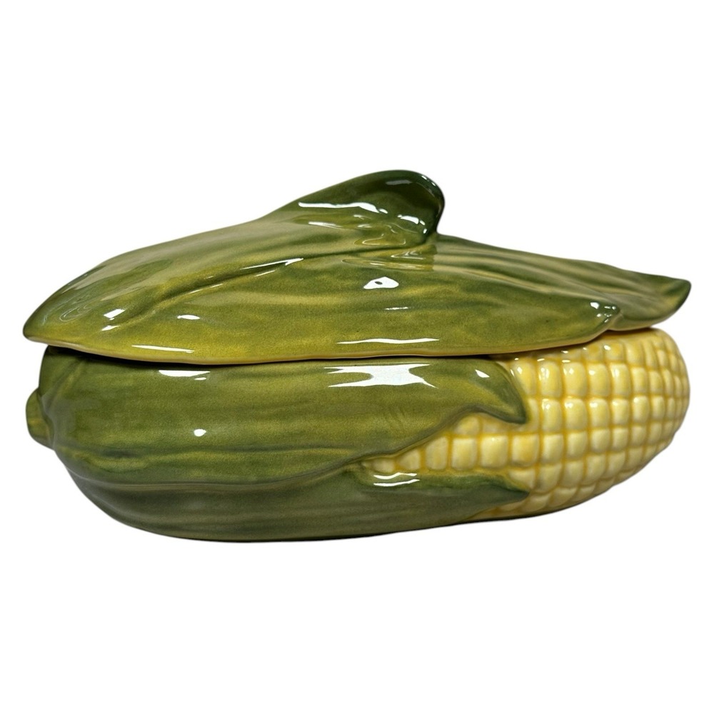 Shawnee Pottery Corn King Vintage Covered Casserole Dish #74 Ceramic 1.5 Qt. 11"
